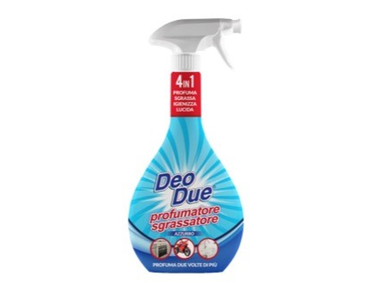 Profumatore sgrassatore deo due azzurro capacita' 600ml misura 13x28x5cm