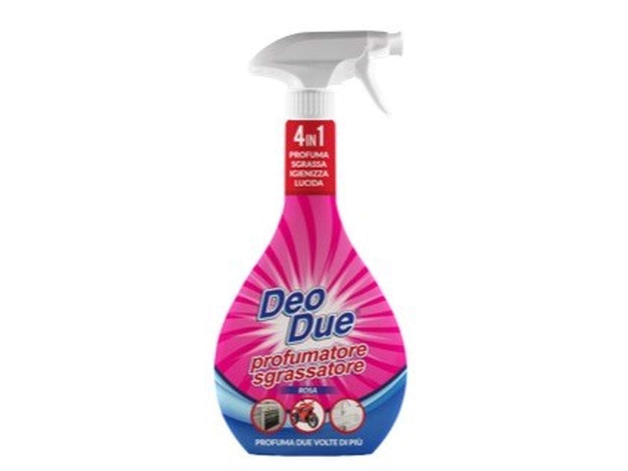 Profumatore sgrassatore deo due rosa capacita' 600ml misura 13x28x5cm