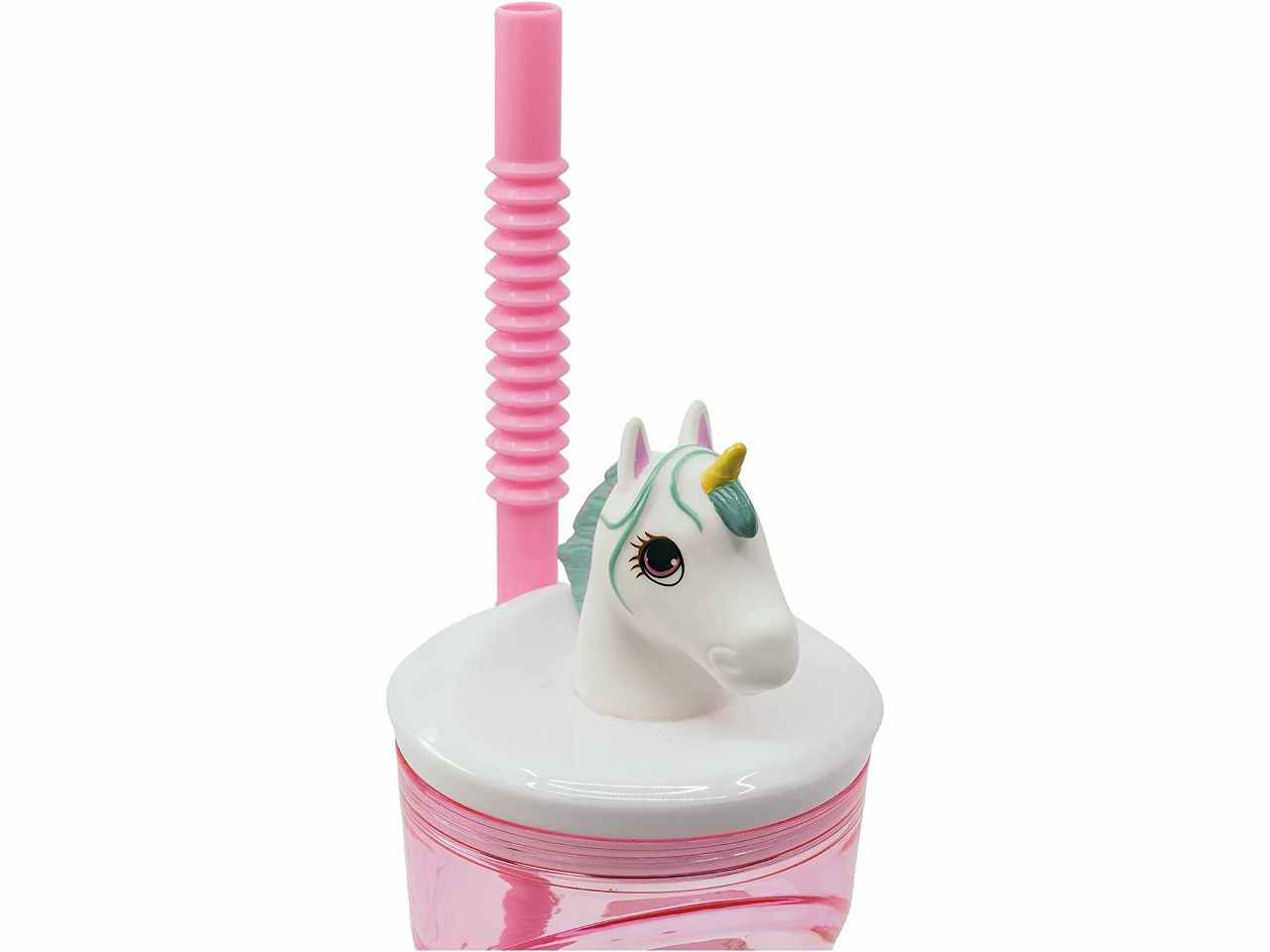 Unicorno bicchiere con cannuccia 3d tritan