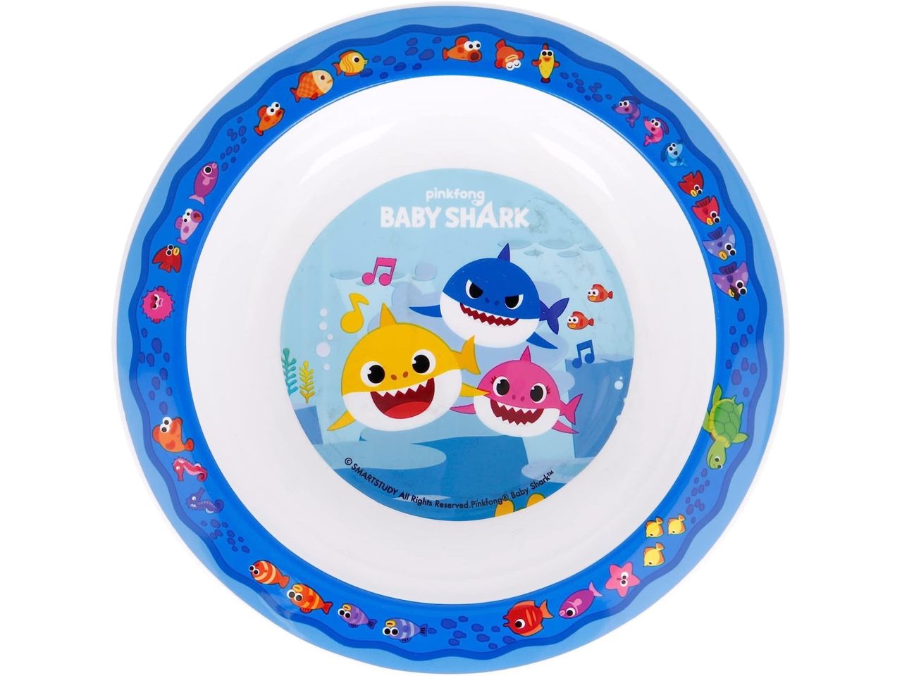 Baby shark piatto fondo misura 20cm per microonde