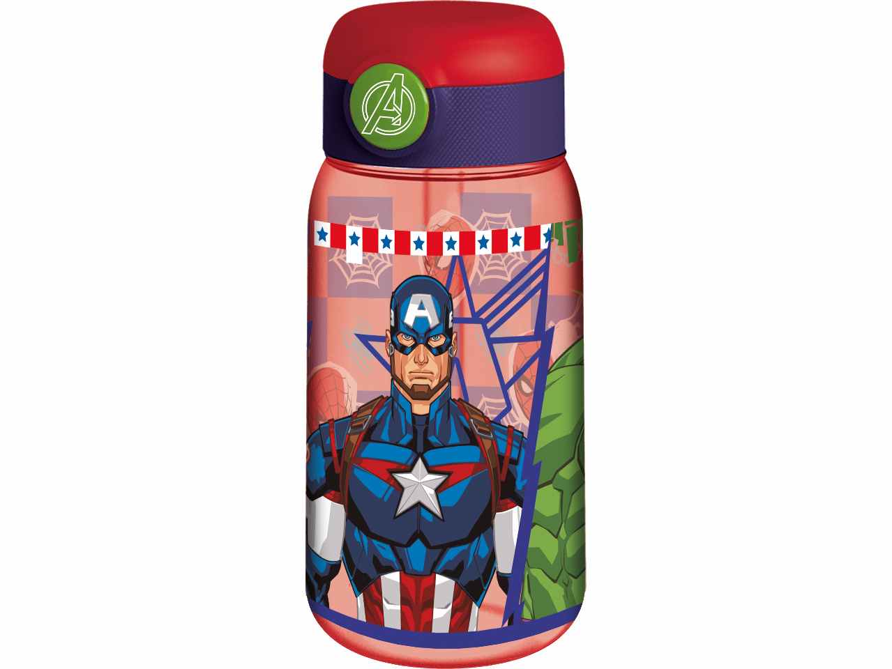 Avengers borraccia con cannuccia pop up da 510ml