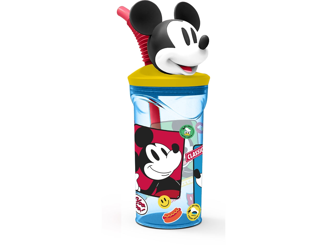 Bicchiere con cannuccia di mickey 3d tritan