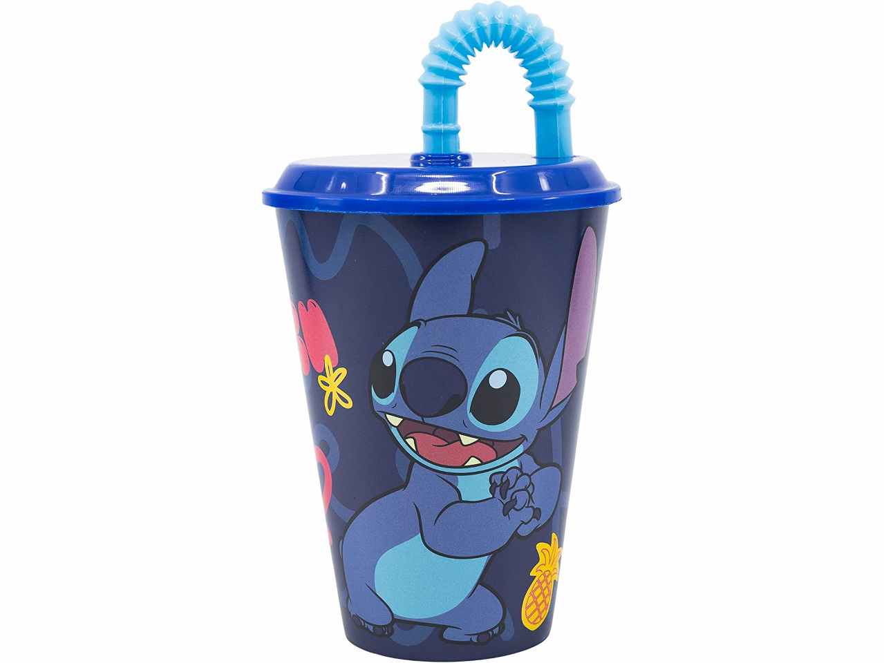 Stitch bicchiere con cannuccia 430ml