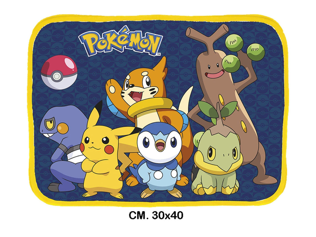 Tovaglietta Pokemon poliestere blu impermeabile 30x40 cm - Real Trade