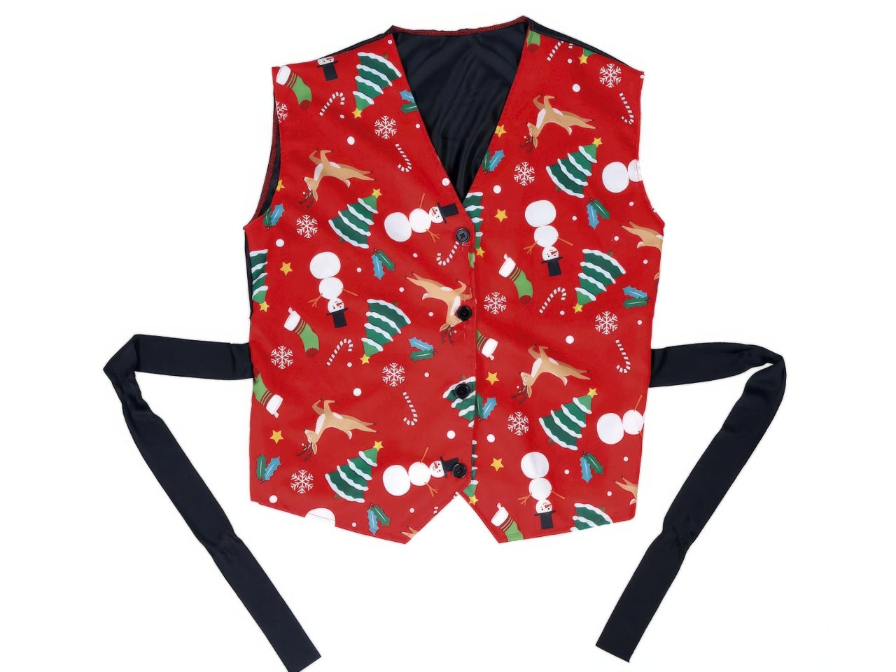 Gilet natalizio con papillon