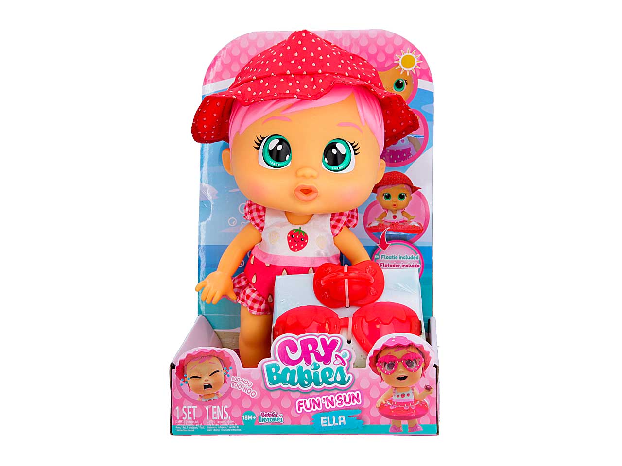 Cry Babies Fun N' Sun Ella Bambola Interattiva - IMC Toys