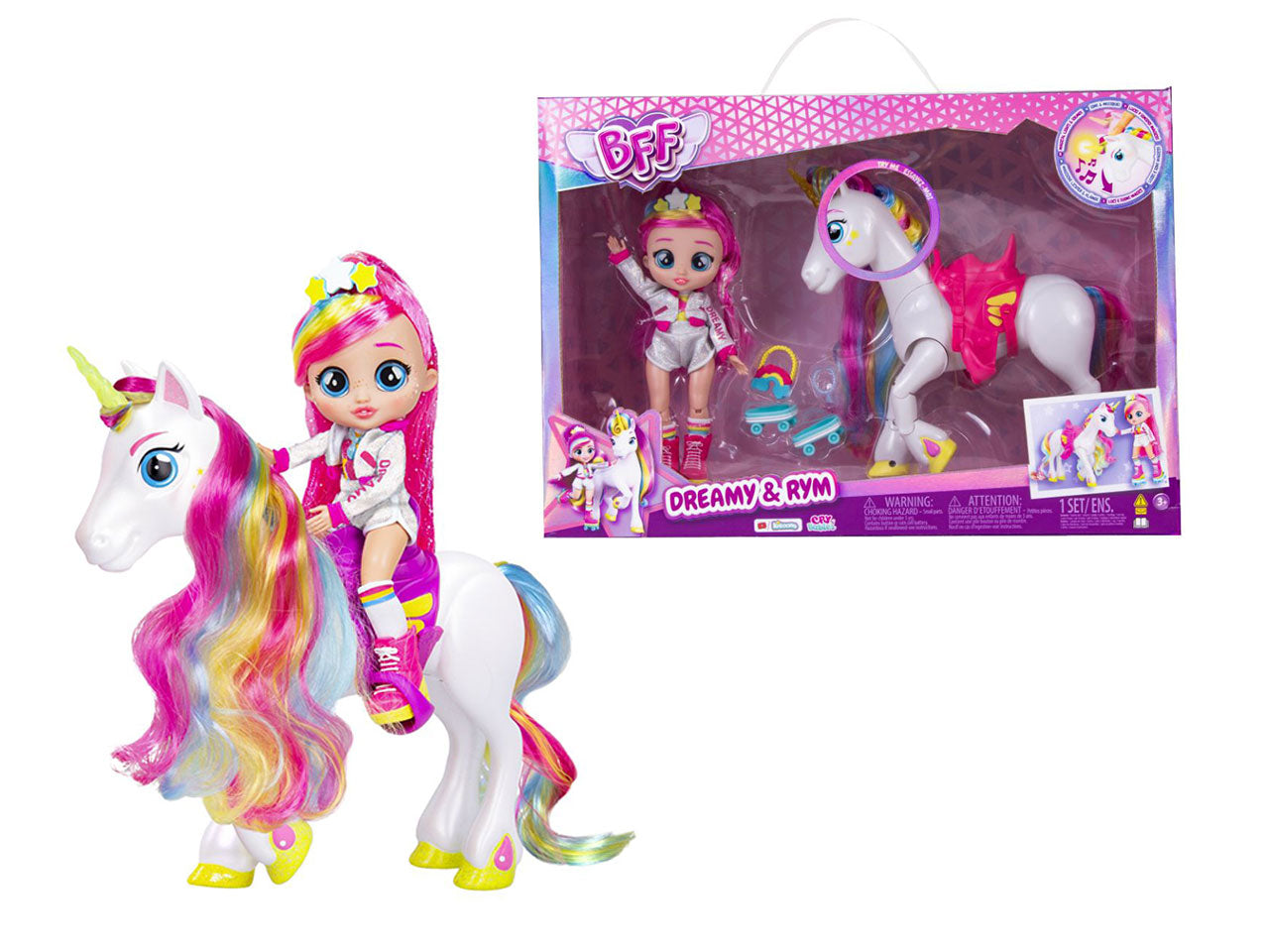 Bff By Cry Babies bambola dreamy e unicorno rym - IMC Toys