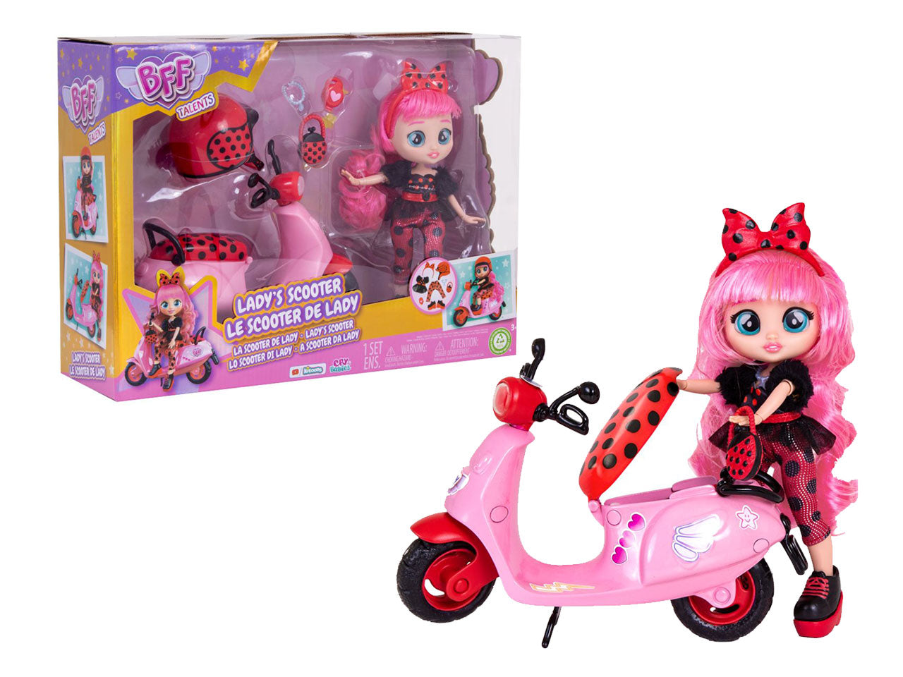 Bff By Cry Babies Lady Playset Dolls con Scooter - IMC Toys