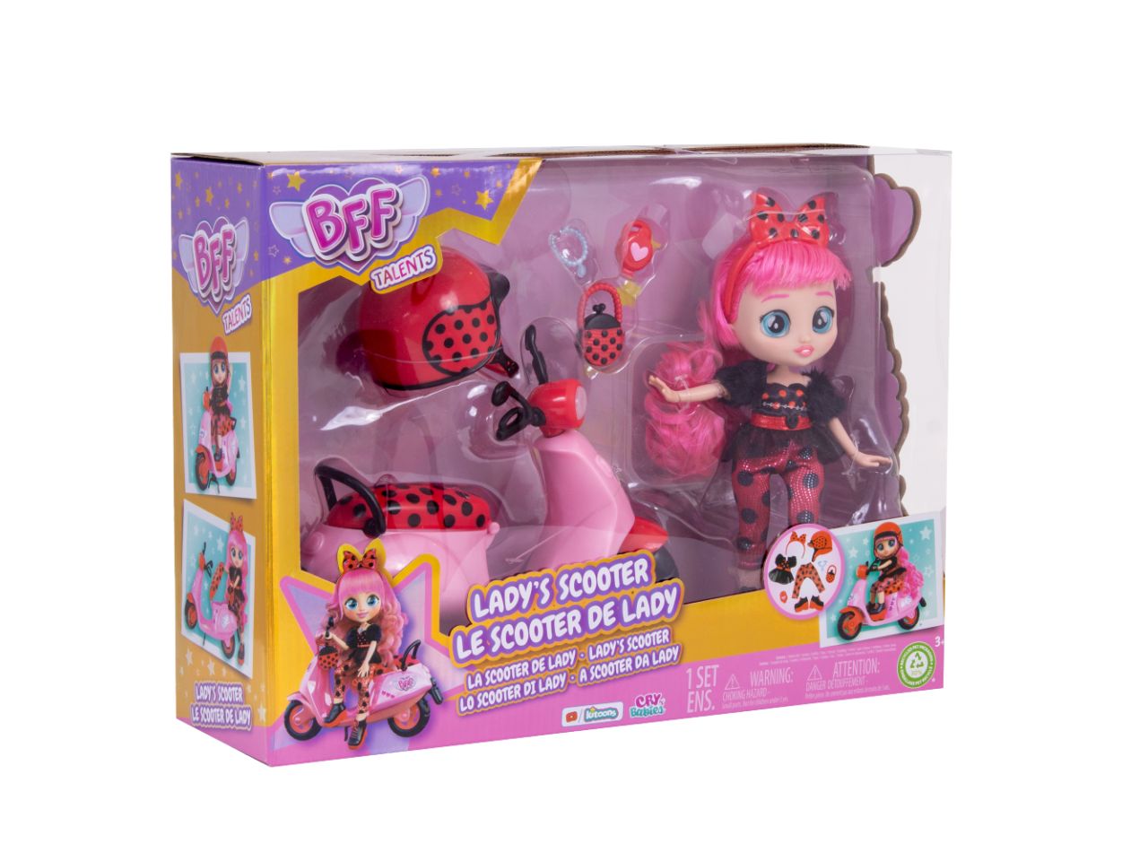 Bff By Cry Babies Lady Playset Dolls con Scooter - IMC Toys