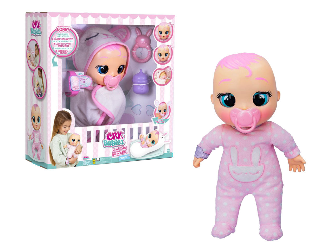 Cry Babies Newborn Coney Bambola Interattiva - IMC Toys