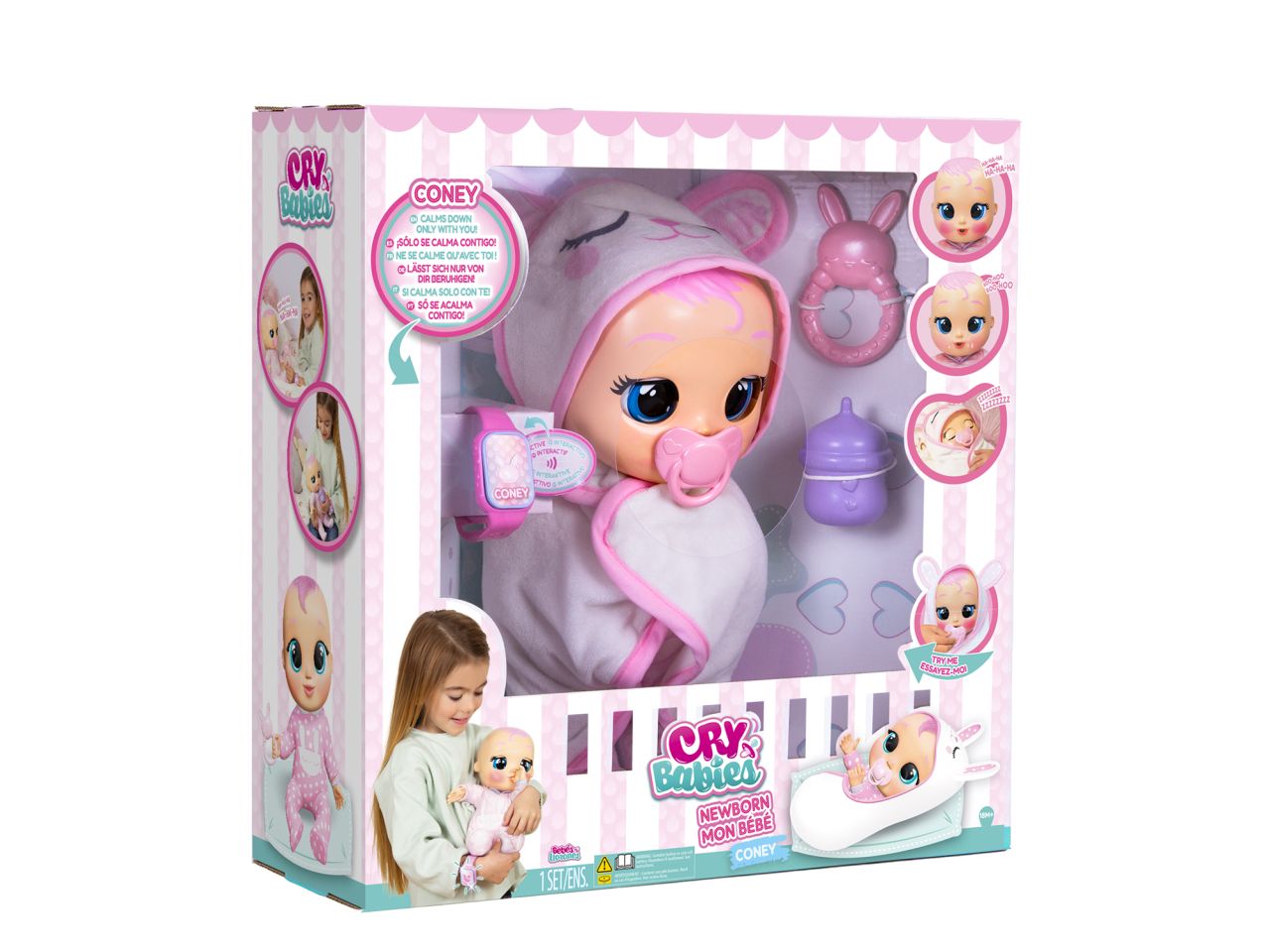 Cry Babies Newborn Coney Bambola Interattiva - IMC Toys