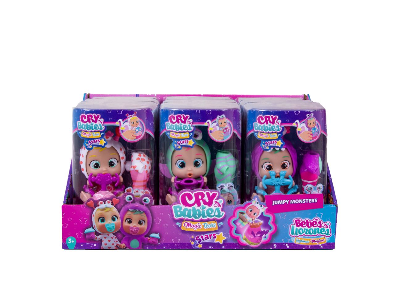 Cry Babies Magic Tears Stars Jumpy Monst Bambola Collezionabile 6 Dolls Assortite - IMC Toys