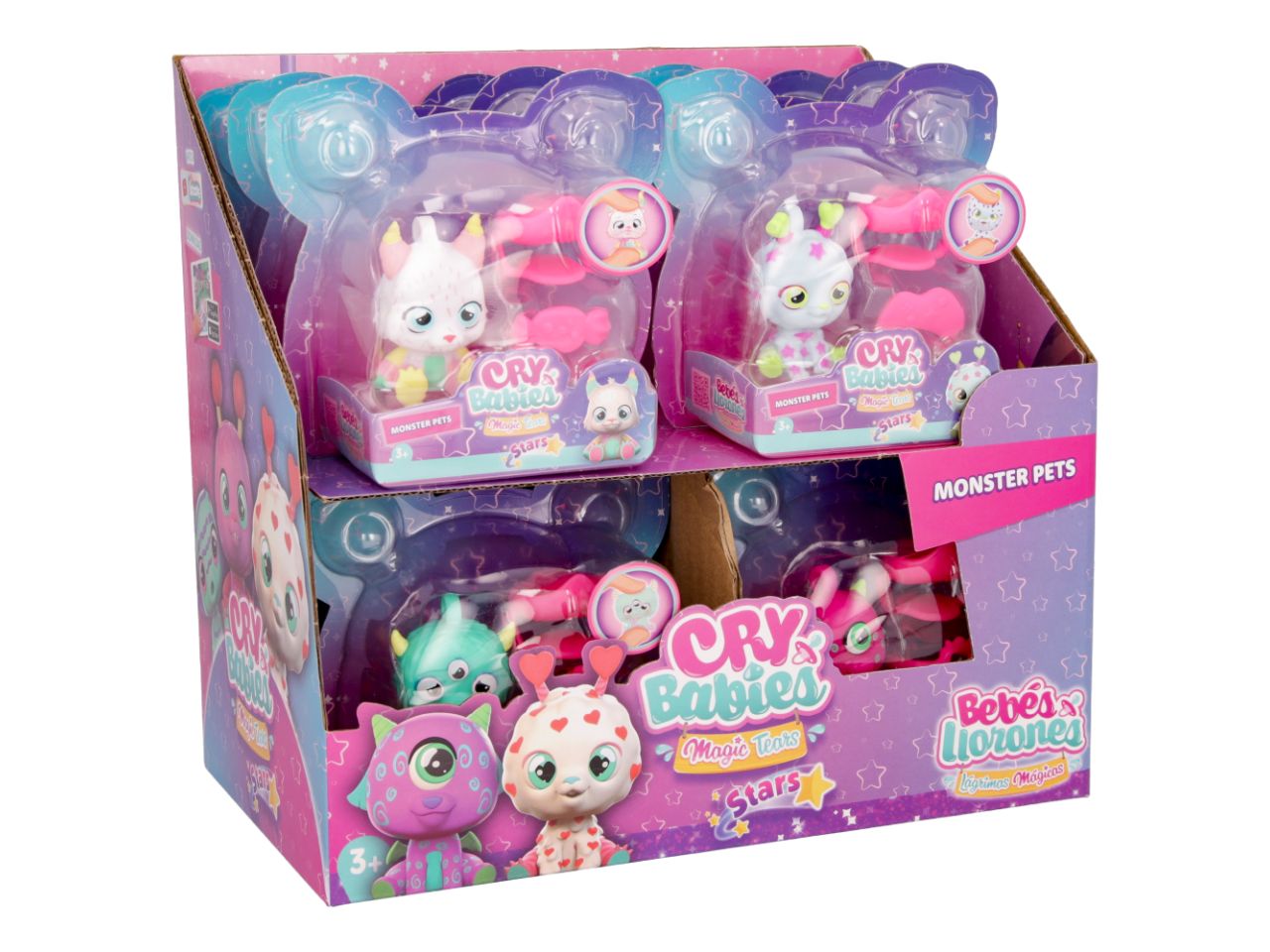 Cry Babies Magic Tears Stars Monsters 6 Pet Mostriciattoli da collezione assortiti - IMC Toys