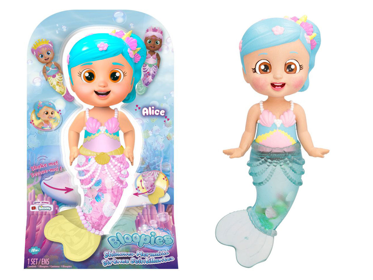 Bloopies Shimmer Mermaids Alice Giocattolo da bagno e acqua - IMC Toys