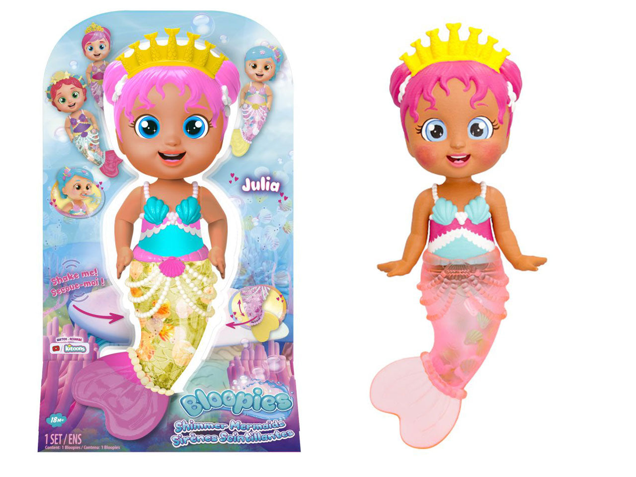 Bloopies Shimmer Mermaids Julia Giocattolo da bagno e acqua - IMC Toys