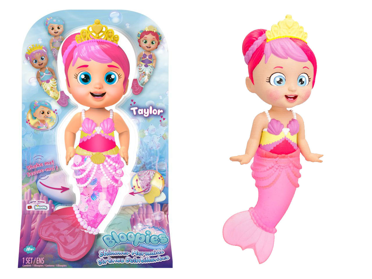 Bloopies Shimmer Mermaids Taylor Giocattolo da bagno e acqua - IMC Toys