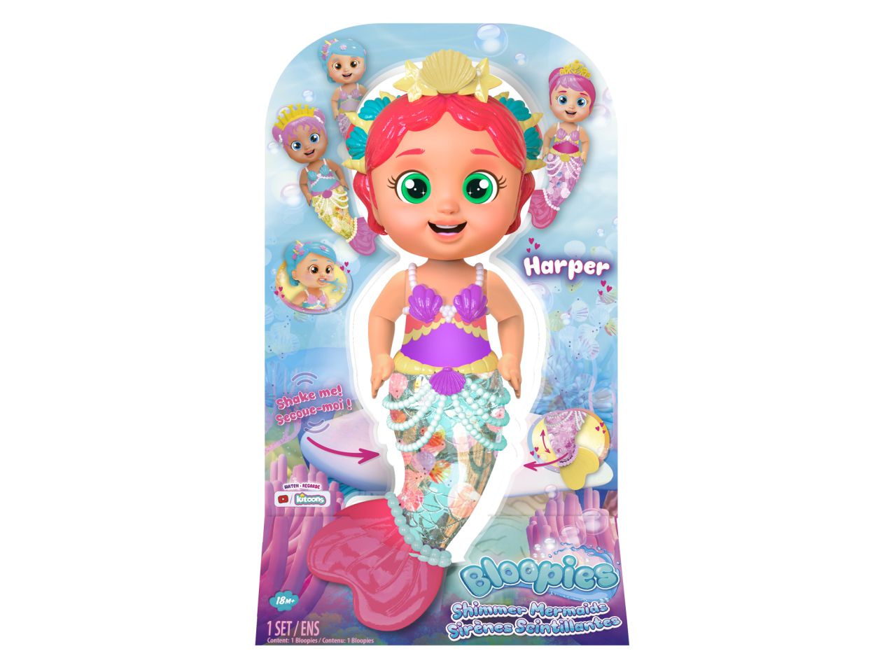 Bloopies Shimmer Mermaids Harper Giocattolo da bagno e acqua - IMC Toys