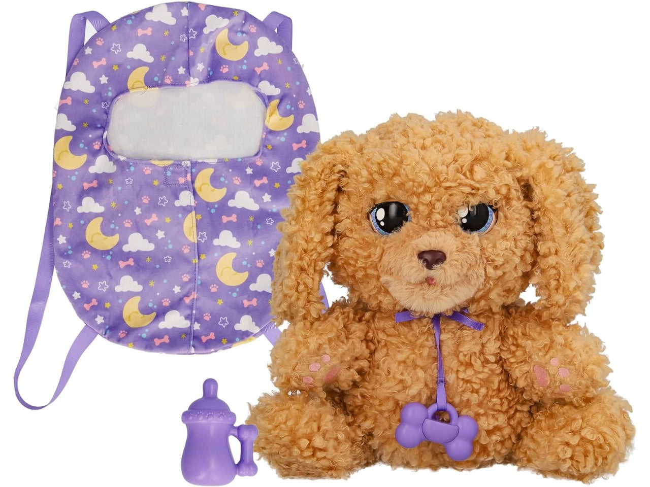 Baby paws Labradoodle, cucciolo interattivo con zainetto , per bambini dai 18+ mesi - Imc Toys