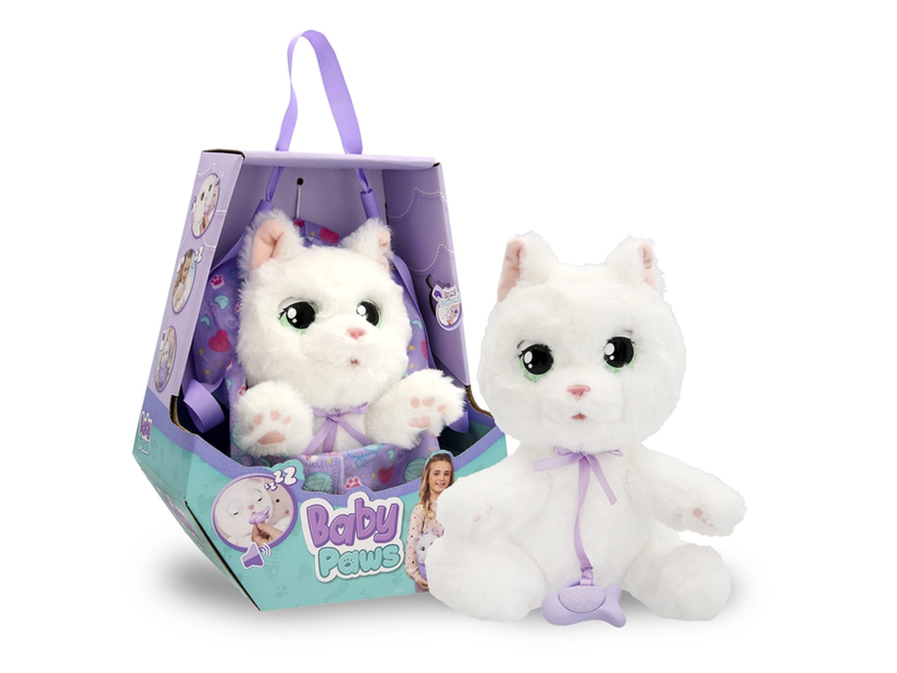 Gatto Peluche Interattivo Baby Paws per bambini dai 18 mesi in su | Imc Toys