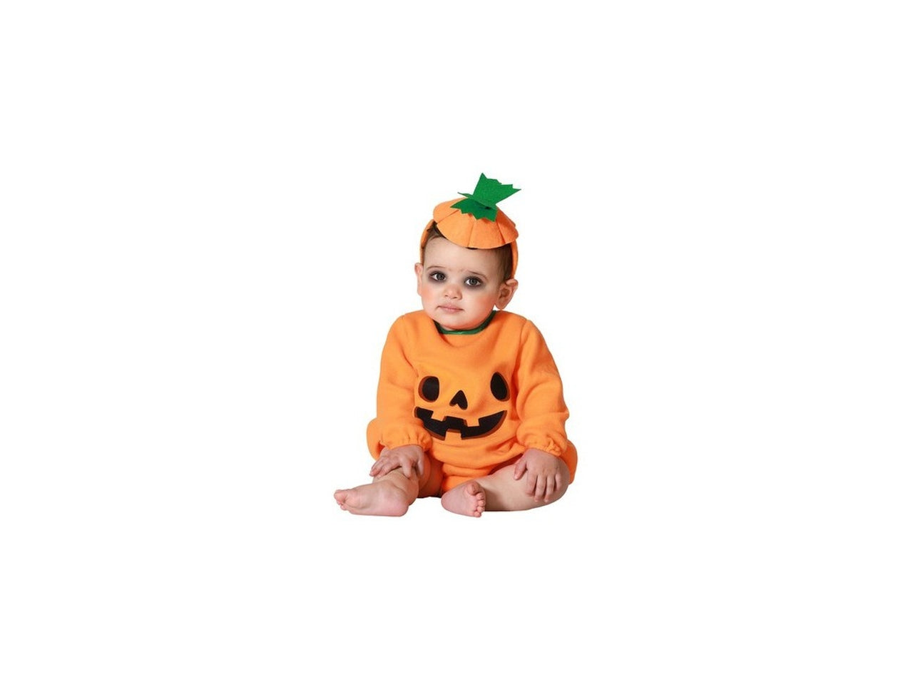 Costume da zucca arancione e nero in poliestere taglia +24 mesi - Atosa