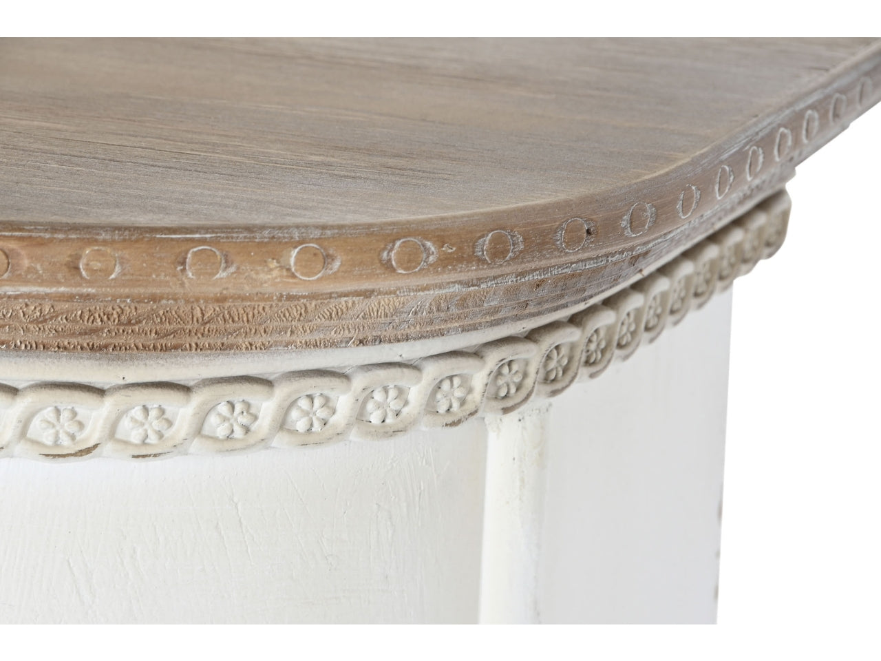 Camino finto telaio in abete e mdf misura 128x28x114cm colore bianco