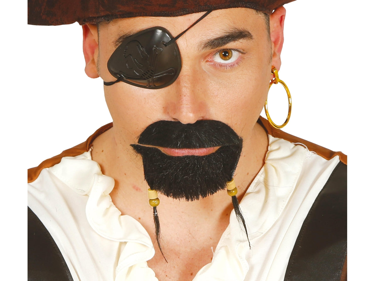 Benda per occhio e baffi da pirata