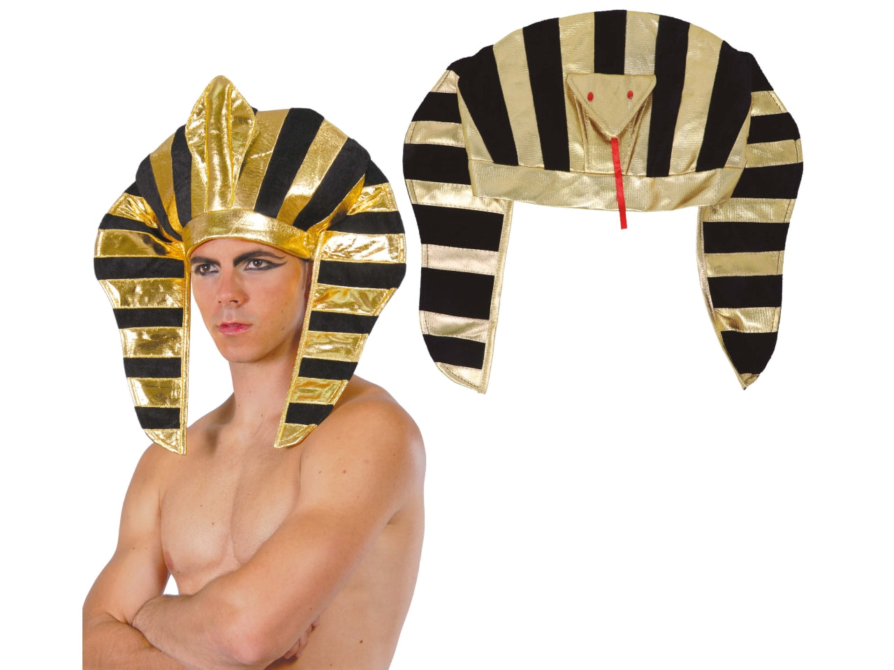 Copricapo da faraone in tessuto