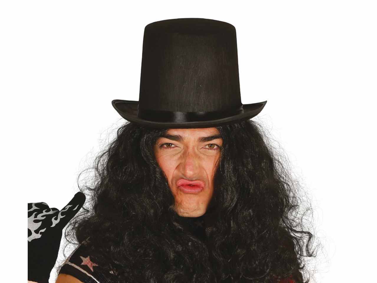 Tuba nera in feltro totò zio paperone cappello cilindro