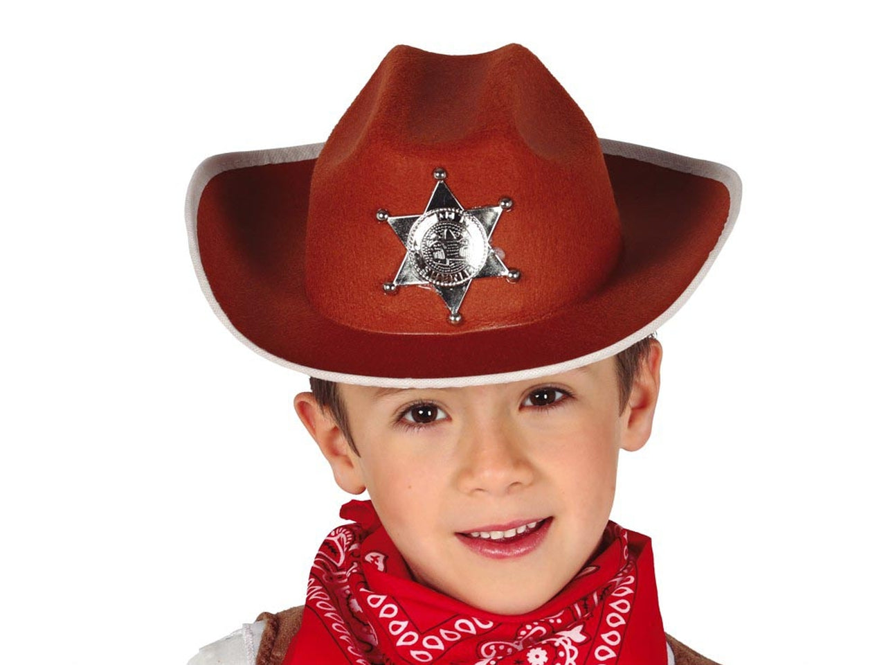 Cappello marrone da sceriffo da bambino