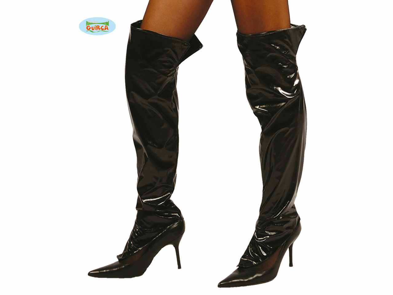 Copri stivali neri in vinile