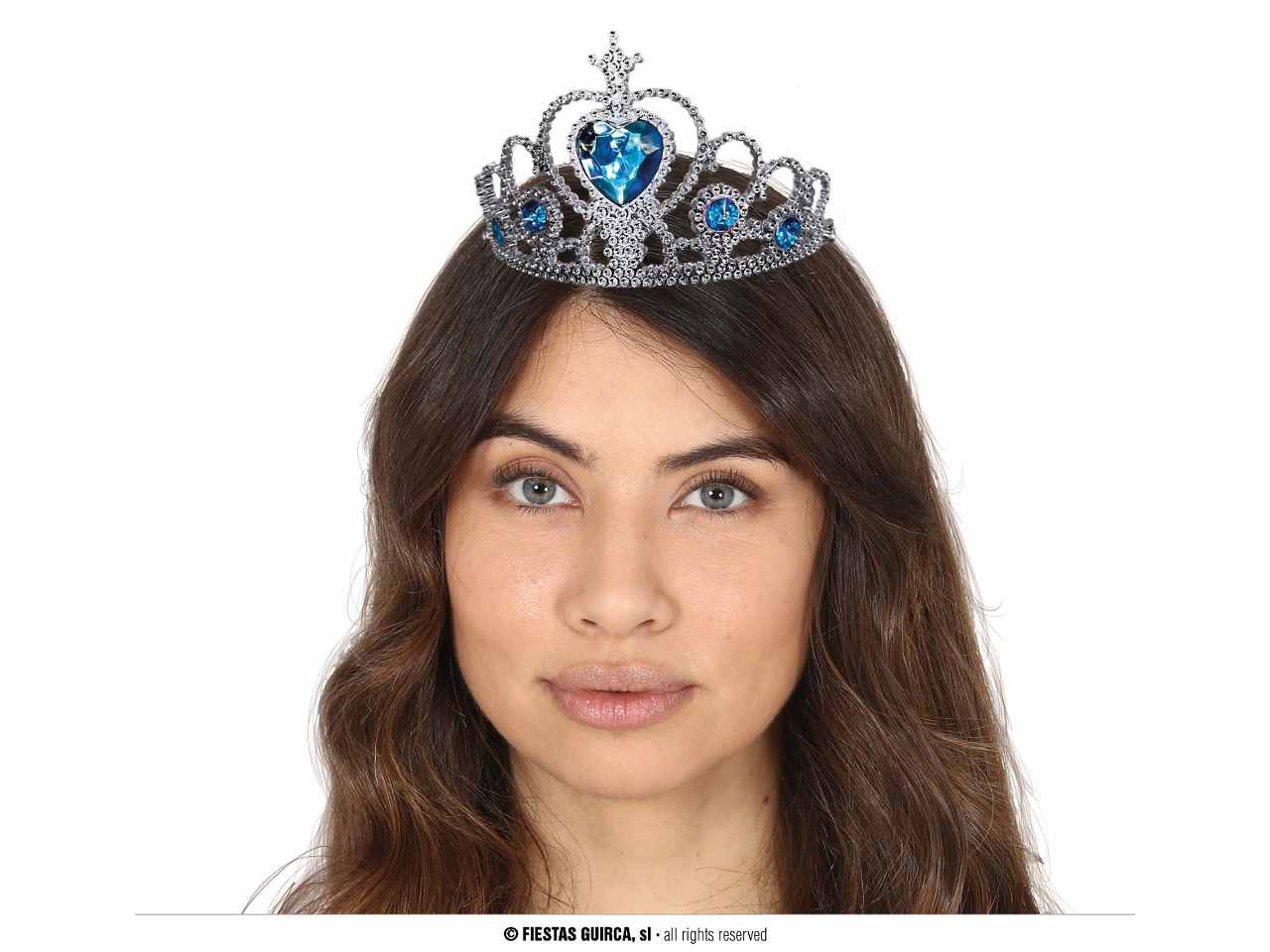 DIADEMA DA PRINCIPESSA CON PIETRE AZZURRE