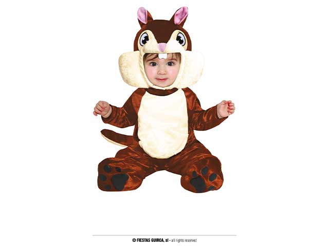 Costume da scoiattolo baby taglia 18-24 mesi