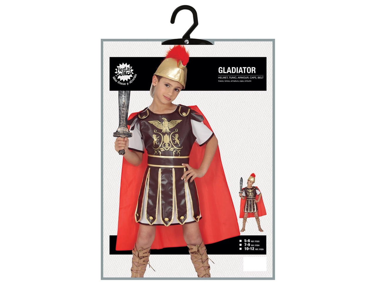 Costume gladiatore 5/6 anni