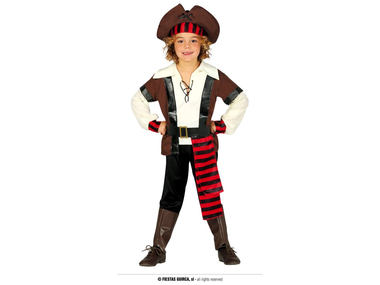 Costume da pirata dei sette mari da bambino taglia 5-6 anni