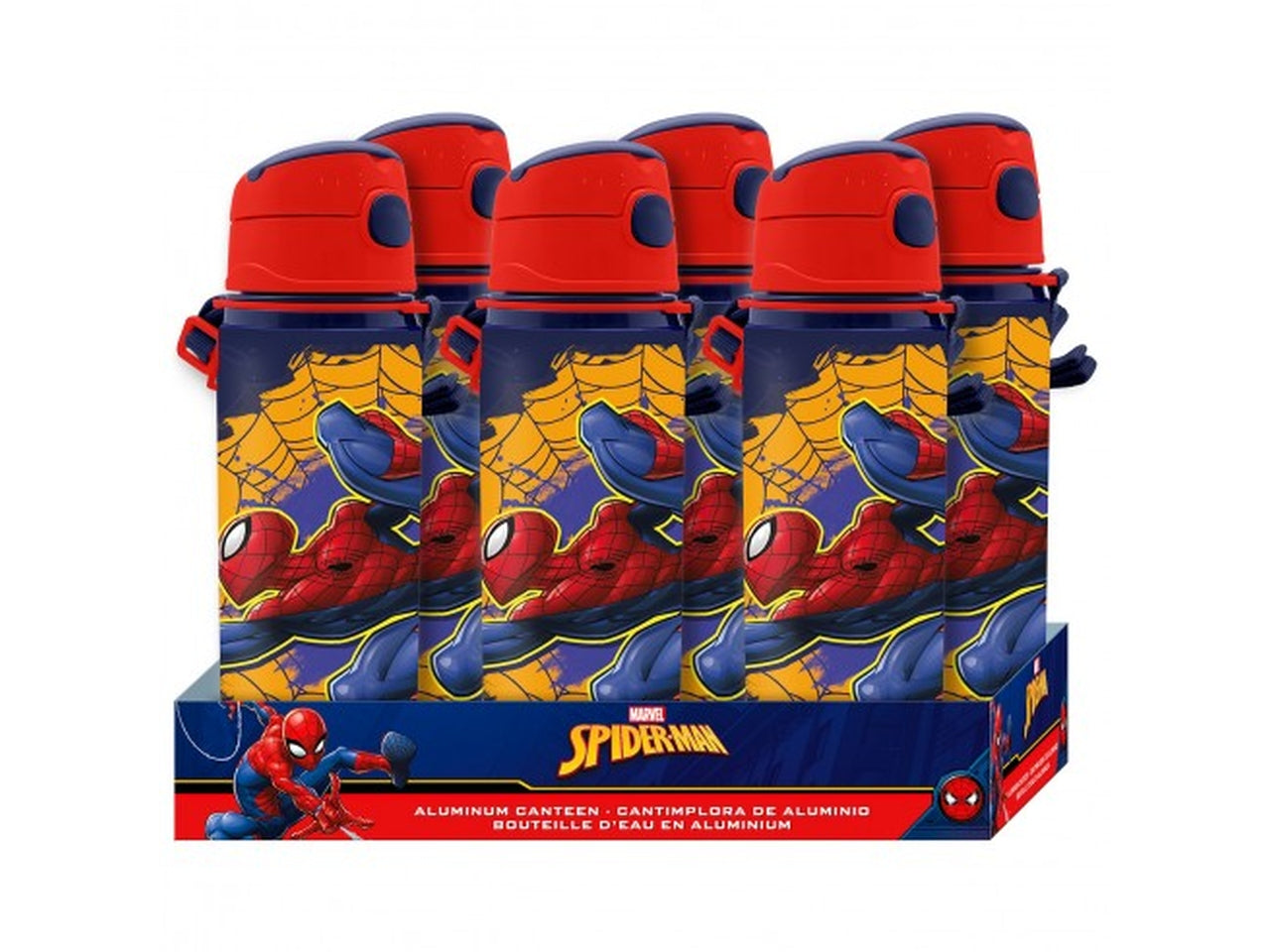 Spiderman bottiglia in alluminio 600ml