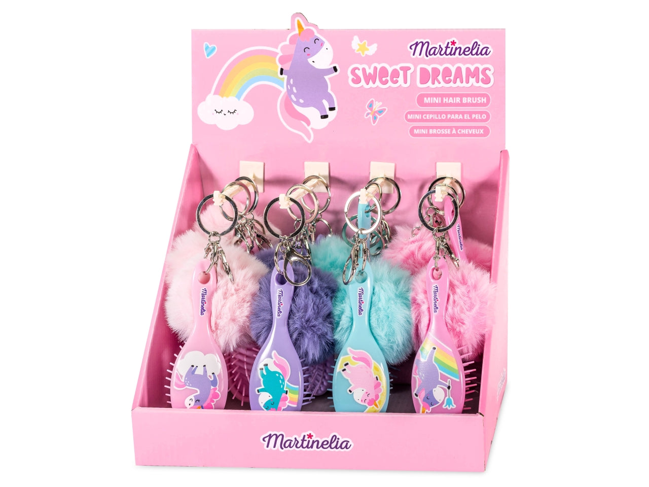 Martinelia mini spazzola con pompom