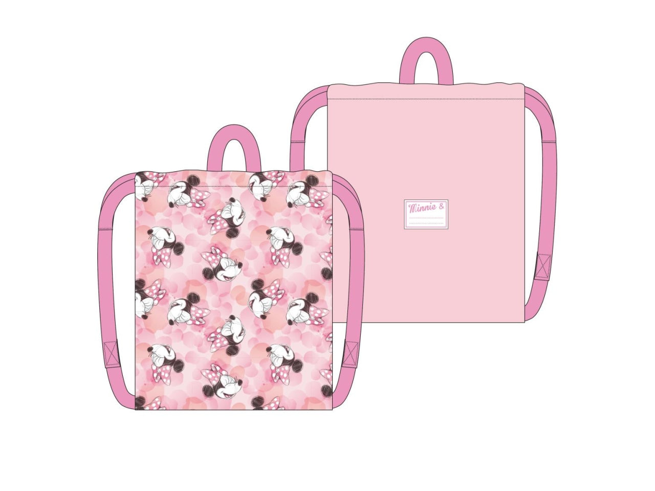 Sacca Minnie per bambina rosa poliestere 27x32 cm - Cerda