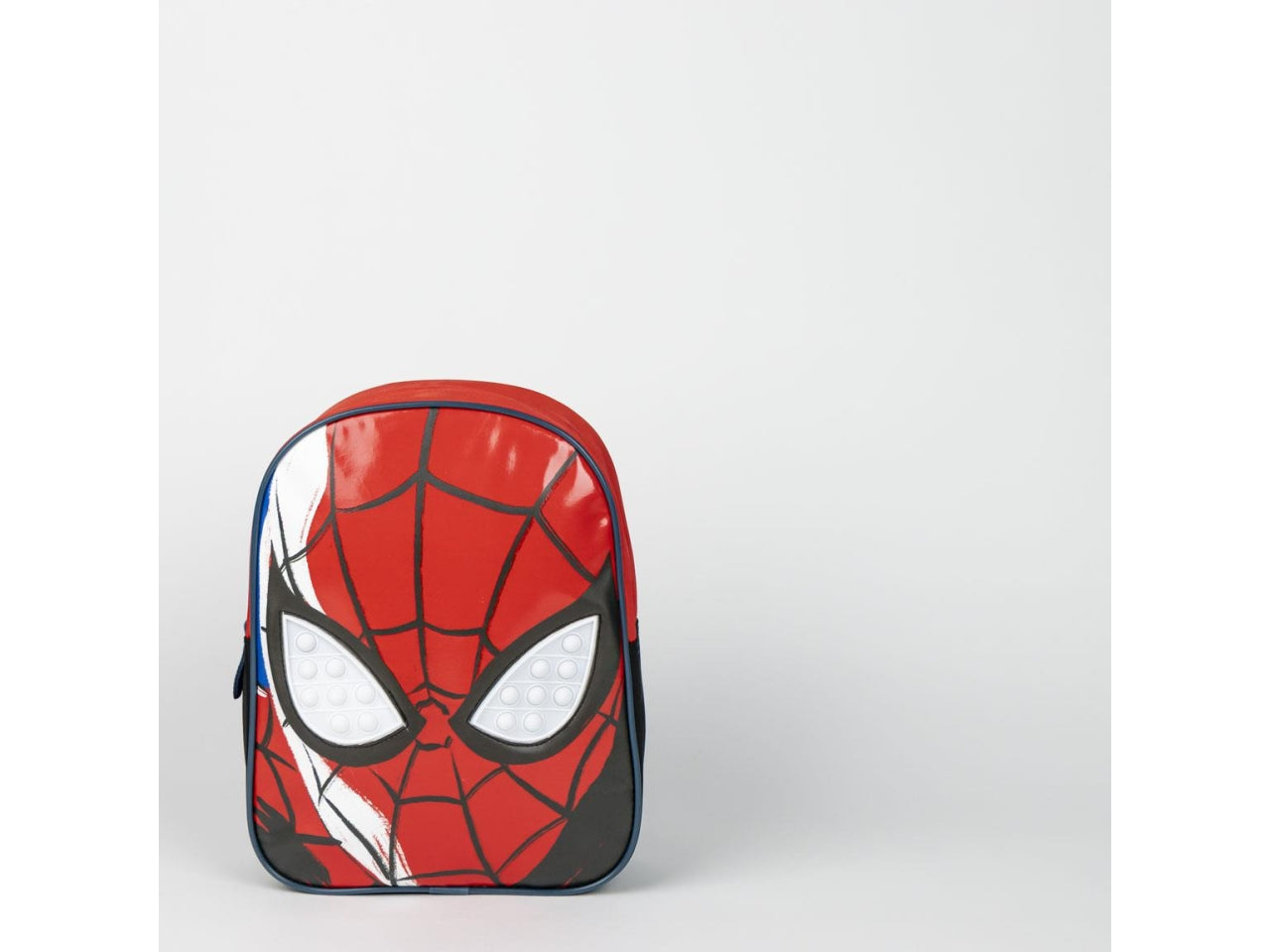 Zaino asilo Spiderman per bambino in tessuto rosso e nero poliestere con occhi pop it  28.5x21x7 cm - Cerda