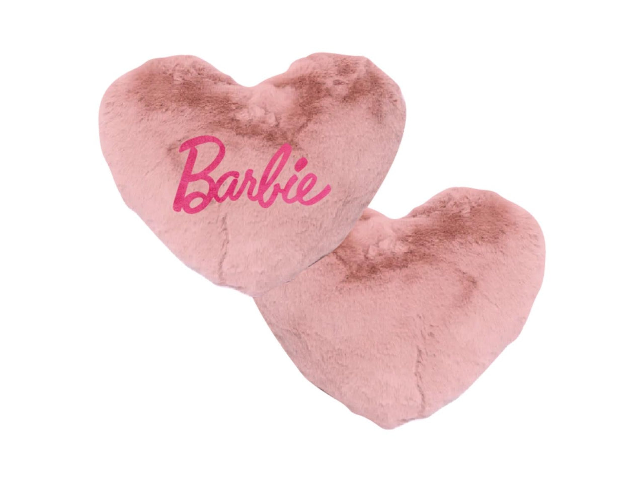 Barbie cuscino cuore rosa effetto pelliccia sintetica 30x30 cm - Cerdà