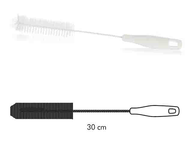 Spazzola lavabottiglie Tescoma Cleankit bianca in plastica 30 cm