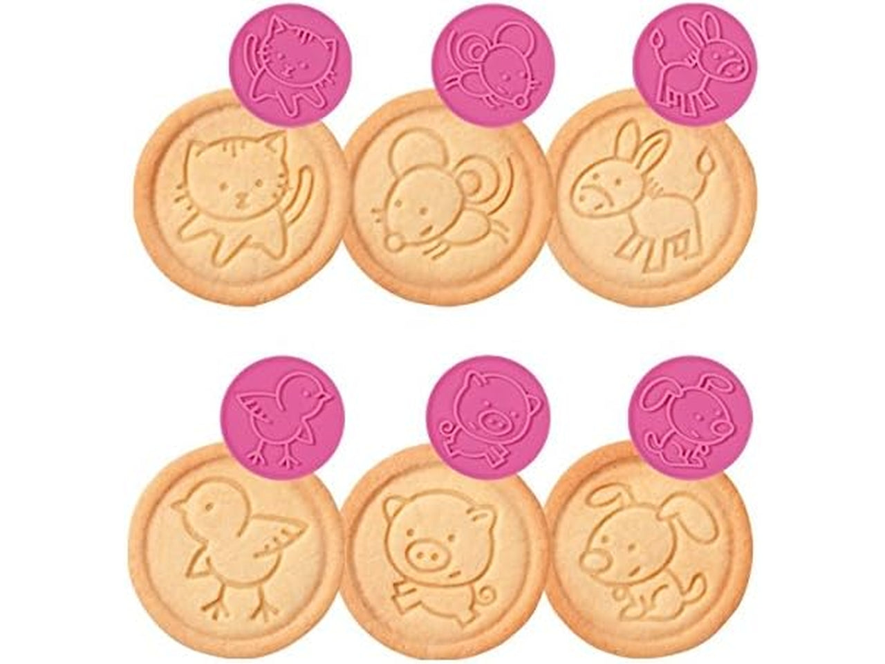 Timbro per Biscotti Tescoma Delicia 125 cm con 6 decori rosa