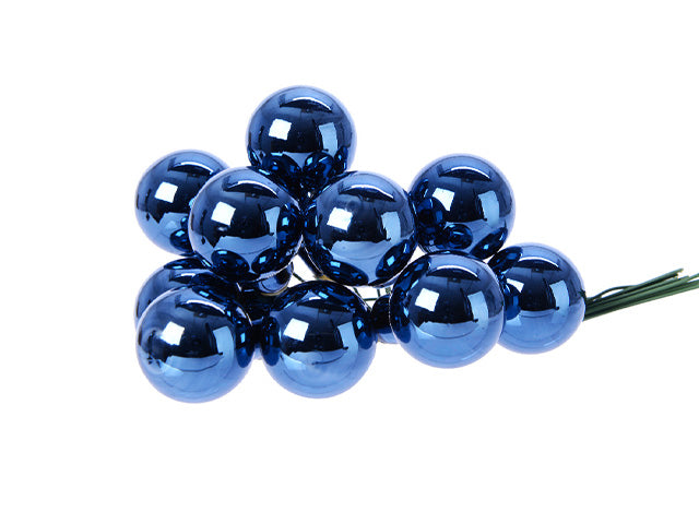 Palline natalizie blu in vetro diametro 2cm - 144 pezzi