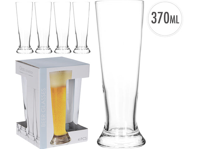 Bicchieri birra vetro 37cl 4 pezzi cc700034