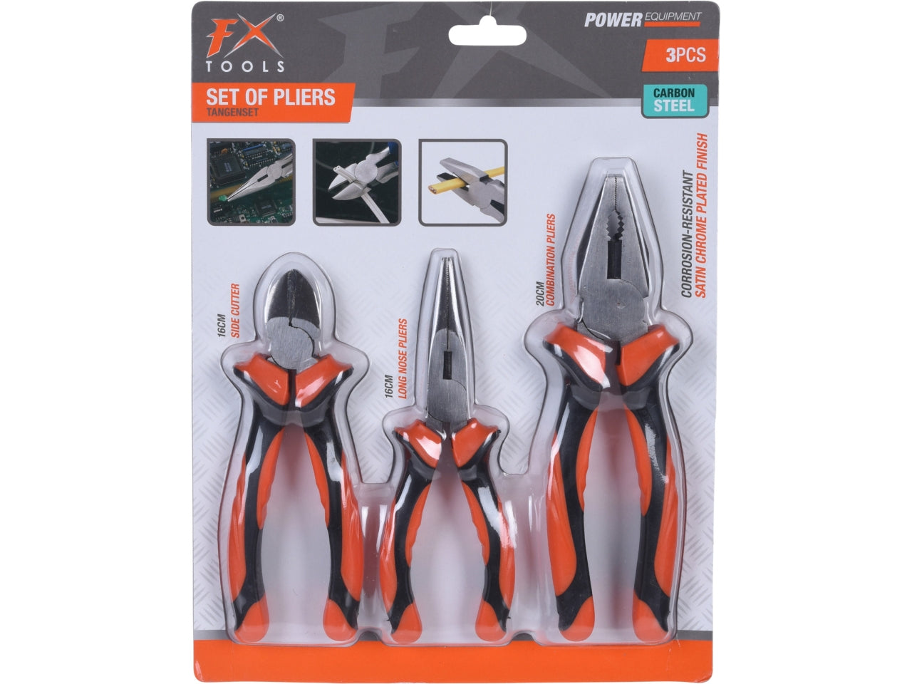 Pinze assortite il set comprende 3 pinze