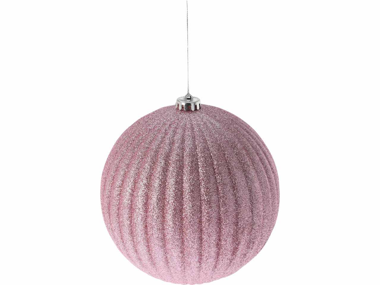 Sfera xl in plastica d.18cm rosa glitter