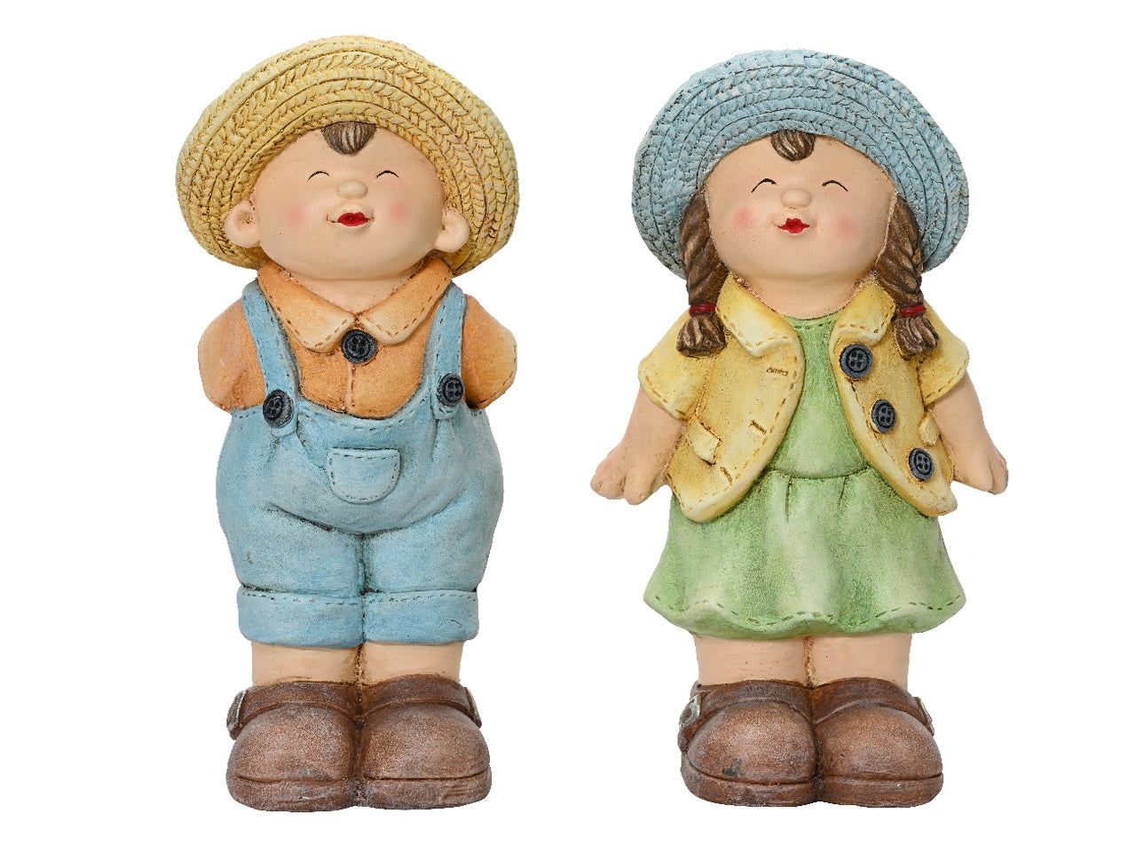 Statuina decorativa 18x20x altezza 38,5cm in 2 assortimenti