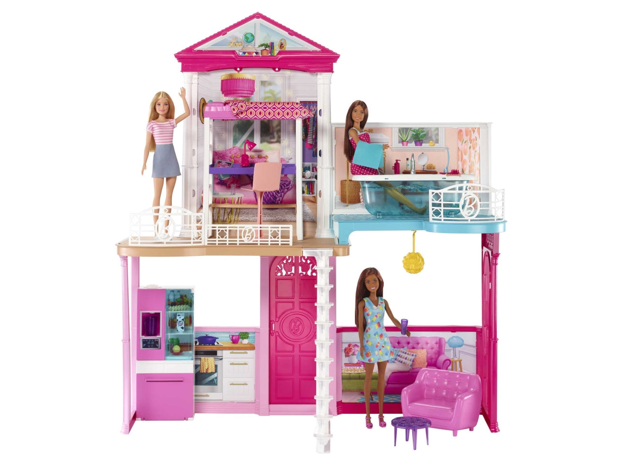 Barbie house dolls con accessori