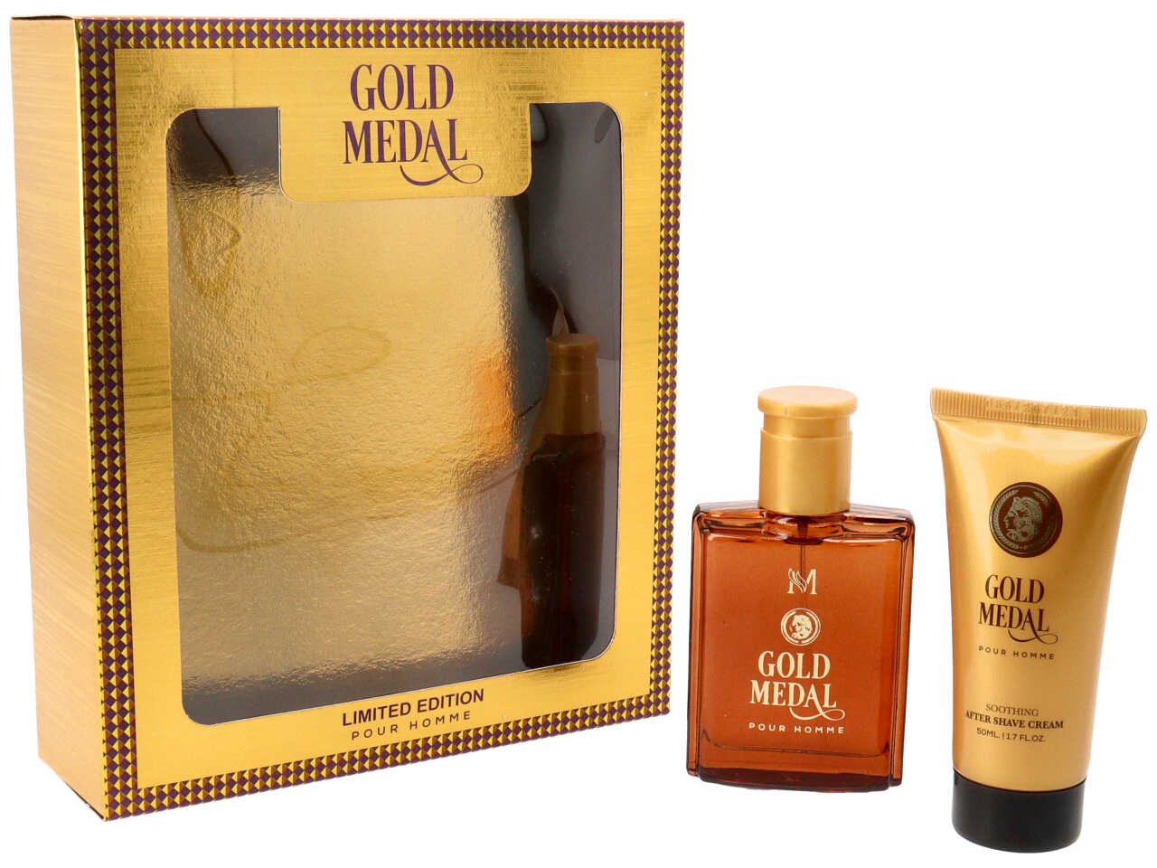 Mirage gold medal for men set regalo