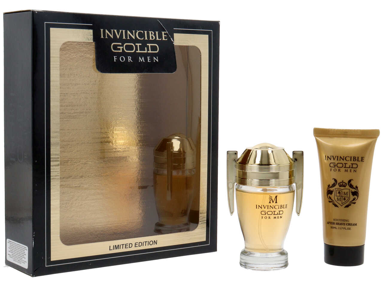 Mirage invincible gold for men set regalo