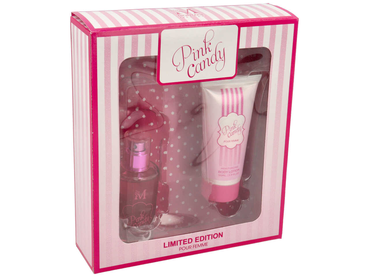 Confezione candy eau de parfum da 50ml con body cream da 50ml